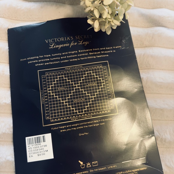 Victorias Secret Sensual Shapers Tummy Hip Control Pantyhose Sheer Nude Sz M New - Picture 4 of 5